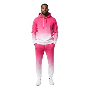 Survêtement Homme de Qualité Supérieure avec Logo Personnalisé Ombre 2 Pièces Sweat à Capuche et Jogging Streetwear Hiver Chaud - Product Image 6