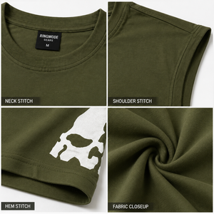 Camiseta sin Mangas Unisex de Algodón Lavado, Diseño Personalizado, para Gimnasio, Culturismo, Ropa Casual de Calle, Transpirable y de Secado Rápido - Product Image 4