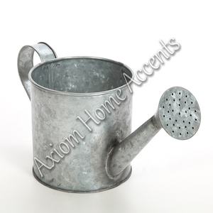 Regadera de plata moderna elegante, axioma, acentos para el hogar, acero metálico duradero artesanal para uso doméstico y en el jardín - Product Image 2