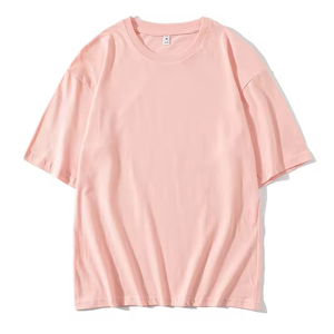 T-shirt publicitaire personnalisé en coton de haute qualité, coupe oversize, à manches courtes, col rond ample, épaules tombantes - Product Image 4