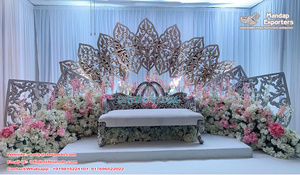 Jewish Wedding Stage Laser Cut <b>Frames</b> Gorgeous <b>Metal</b> <b>Arches</b> Backdrop Wedding Stage Decorative Wedding Backdrop Screen Panels USA - Product Image 6