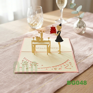 การ์ดอวยพรแบบป๊อปอัพ 3 มิติ งานฝีมือ ANN HANDICRAFT รุ่น BG048 ลายเวียดนามดั้งเดิม ทำด้วยมือ สำหรับวันเกิด วันวาเลนไทน์ ปีใหม่ และงานปาร์ตี้ต่างๆ - Product Image 1