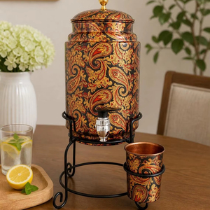 Bouteille en cuivre, bouteille en cuivre pour hôtel, bouteille en cuivre pour bar, bouteille en cuivre personnalisée, bouteille avec emballage cadeau, articles en cuivre faits à la main - Product Image 1
