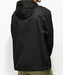 Veste coupe-vent à capuche noire pour homme, décontractée, légère, séchage rapide, veste d'extérieur pour l'automne - Product Image 4