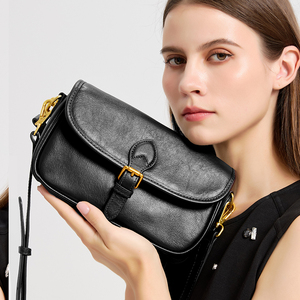 Bolsos de Mano de Cuero Genuino para Mujer, Venta al Por Mayor de Fábrica, Nueva Marca de Diseñador, Retro, de Lujo, con Cierre de Cremallera, Alta Calidad, Personalizables - Product Image 1