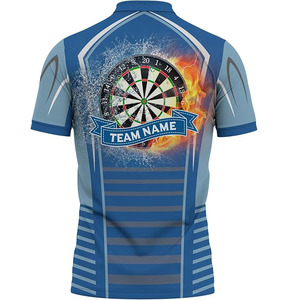 เสื้อโปโลทีมดาร์ทชายแบบแห้งเร็ว พิมพ์ลายแบบซับลิเมชั่นตามสั่ง สำหรับการแข่งขัน พร้อมกระเป๋า - Product Image 3