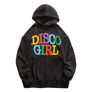 50% Cotton 50% Polyester Premium Winter <b>Thick</b> <b>Fleece</b> Streetwear OEM Custom Puff Printed Pullover Unisex Hoodie - Product Image 4