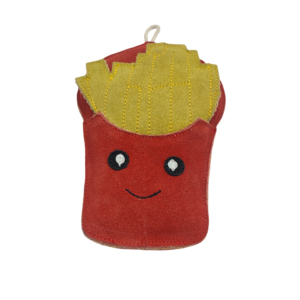 Jouet à mâcher pour chien en cuir véritable écologique, forme de frites, mignon, durable, interactif, jouet pour animaux de compagnie de qualité supérieure - Product Image 1