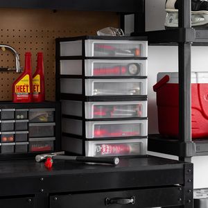 Set di 2 Organizzatori in Plastica a 3 Cassetti per Scrivania, Vanità, Smalti, Bagno, Cancelleria, Articoli per Arte e Artigianato, per Uso in Ufficio e Trucco - Product Image 3