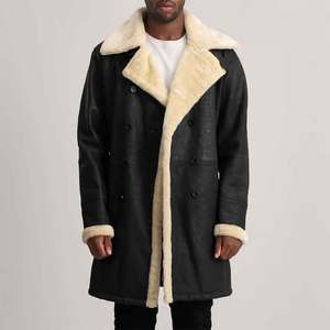 Best Quality <b>Men</b>’s Brown <b>Leather</b> Puffer <b>Jacket</b> with Genuine <b>Leather</b> Winter Bomber - Product Image 1