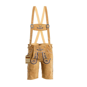 Pantalones cortos de cuero con bordados completos, de la más alta demanda en Europa, para hombre, ropa tradicional alemana, unisex. - Product Image 2
