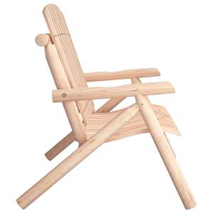 Banc de jardin ergonomique de taille moyenne en bois d'épinette massif naturel, mobilier de patio - Product Image 4