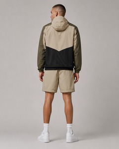 Ensemble court coupe-vent écologique imperméable d'été, léger, respirant, séchage rapide, en nylon, vêtements de sport, logo personnalisé, design 2-en-1 - Product Image 2