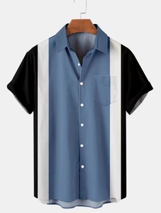 Camisa de Playa de Popelina a Rayas Hawaianas de Verano para Hombre, Elegante Camisa de Manga Corta con Estampado Digital 3D para Vacaciones, Fiestas y Uso Casual - Product Image 5