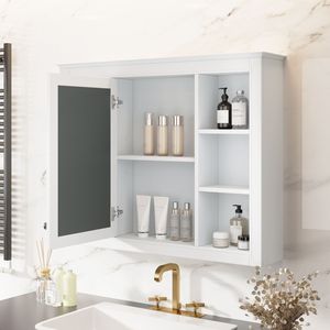 Moderno Armadietto da Bagno a Parete 35 X 27.5 con Specchio Contenitore per Medicinali - Product Image 3