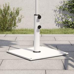 Accoudoirs réglables moyens avec base en acier blanc pour parasols et supports de terrasse - Product Image 1