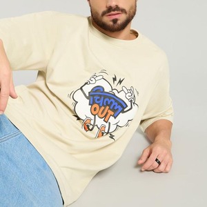Camisetas de Algodón 100% con Estampado Puff para Hombre, Diseño Personalizado, Manga Corta, Tallas Grandes, Fabricadas en Pakistán, al Mejor Precio - Product Image 5