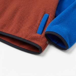 Sudadera con Cuello Alto y Cierre de Cremallera de un Cuarto para Niños, con Bloques de Color, de Forro Polar, Manga Larga, Chaqueta Abrigada - Product Image 4