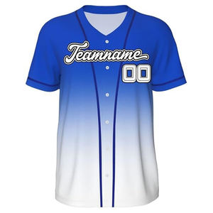 Camiseta de Béisbol Personalizada de Manga Corta Unisex de Poliéster que Absorbe la Humedad, Uniforme Deportivo con Logotipo y Nombre del Equipo Personalizados - Product Image 2