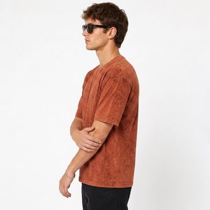 Custom oversized cotton mens <b>tshirt</b> Low MOQ for US Streetwear Brands with drop shoulder and dtg printing - Product Image 2