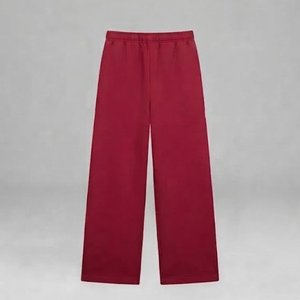 Nouvel Arrivage Survêtement à Capuche Rouge avec Logo Personnalisé, Pantalon de Survêtement Long Couleur Unie Décontracté avec Poches Latérales et Fermeture Éclair, Coupe Ample - Product Image 4