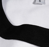 T-shirt Homme Streetwear Personnalisé Coupe Courte Ajustée 100% Coton Col et Poignets Contrastants Séchage Rapide Respirant