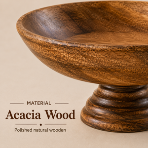 Tazón para Ensalada de Frutas de Madera de Acacia Premium, Hecho a Mano, Tazón de Madera Natural para Servir, Pulido, Decorativo para Mesa de Cocina o Comedor, Regalo - Product Image 4