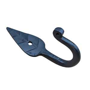 Gancho de Pared de Hierro Negro Mate Hecho a Mano y Personalizado con Acabado de Recubrimiento en Polvo |   Organizador Decorativo para Colgar Ropa en el Armario - Product Image 5