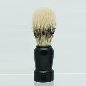 แปรงทำความสะอาดหนวดเคราด้ามไม้สีดำแบบพกพา ขนแปรงนุ่มสำหรับโกนหนวด - Product Image 1