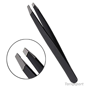 Pince à épiler professionnelle de haute qualité en acier inoxydable, à pointe inclinée, durable, légère, réutilisable, fabriquée à la main, avec une poignée confortable - Product Image 3