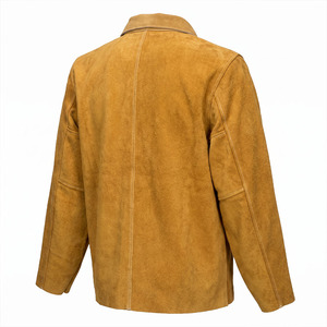 Premium Quality Heavy Duty Cowhide Split Leather Welding <b>Jacket</b> Industrial Safety Fire Resistant CE Certified Heat Clothing - Product Image 3