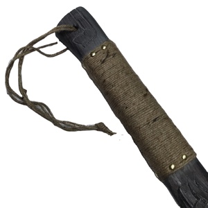 Handmade <b>Axe</b> Damascus Steel Blade Wood <b>Handle</b> With Leather Sheath Outdoor Knife - Product Image 6