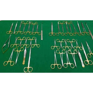 Juego de instrumentos quirúrgicos para esterilización general, 40 piezas, mango dorado, marca Dentavex - Product Image 4