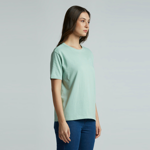 เสื้อยืดผู้หญิงทรงปกติ แขนสั้น ผ้า 220gsm คุณภาพสูง เป็นมิตรกับสิ่งแวดล้อม ตกแต่งลายปักแบบดรอปโชลเดอร์ สำหรับฤดูร้อน ปรับแต่งได้ - Product Image 3