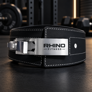 Ceinture de Soutien Lombaire Ajustable en Néoprène Rhino Fitness – Modèle Enveloppant pour Adultes, Noir, avec Système à Levier – Nouveauté - Product Image 1