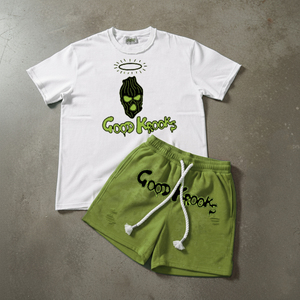 เสื้อยืดและกางเกงขาสั้นชุดเซ็ตผู้ชายฤดูร้อนแบบเรียบๆ สั่งทำได้ พิมพ์ลายได้ คุณภาพสูง ขายส่ง - Product Image 4