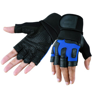 Fitness Exercise Gym Training Weight Lifting <b>Glove</b> Half Finger Gym Weightlifting Breathable Non Slip Adjustable Wrist Straps - Product Image 4