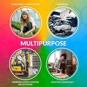 12 Pack Guanti da lavoro bianchi da 9 \ "cotone poliestere riutilizzabile maglia maglia media senza cuciture guanti di sicurezza - Product Image 5