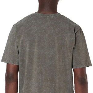 Camisetas de Hombre de Color Sólido con Diseño Personalizado Premium, Lavado Ácido, Cantidad al por Mayor, Logotipo Personalizado, Ropa Masculina, Camisa Estilo Urbano, Pakistán - Product Image 5