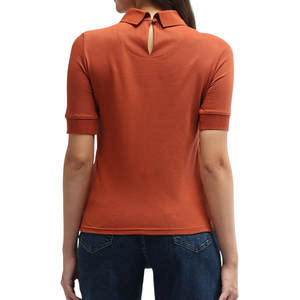 Chemises polo à manches courtes pour femmes, élégantes, avec col rabattu, en tissu de coton doux, pour un style décontracté ou professionnel ou pour porter comme un polo - Product Image 2