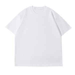 T-shirt Homme Personnalisé avec Logo OEM, Manches Courtes Unies, 240g, Double Fil, Coton Pur Lourd, Exportation Transfrontalière - Product Image 6