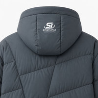Blouson matelassé imperméable à capuche avec logo personnalisé, fabriqué au Pakistan, haute qualité, écologique, collection Hiver 2026