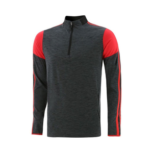 Customized Color Long Sleeve Half Zip Lightweight Sport <b>Shirt</b> <b>Black</b> <b>White</b> <b>Stripes</b> Breathable Polyester Outdoor All Sports - Product Image 2