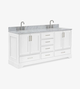 Meuble de salle de bain sur mesure Mary 73 pouces avec double vasque, 3 options de finition, fabricant OEM Vietnamien - Product Image 2