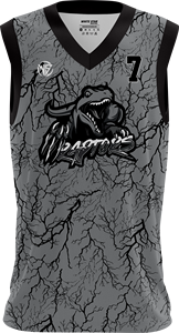 Ensemble de maillot de basket-ball White Star Raptors sans manches, col en V, sublimé, séchage rapide, short à cordon de serrage, coupe athlétique, unisexe, adulte - Product Image 2