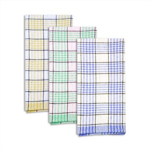 Serviette de cuisine à carreaux 100 % coton, design personnalisé, prix d'usine, vente en gros. - Product Image 6