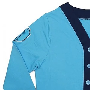 Custom College Winter Wear <b>Cardigan</b> <b>Sweater</b> Long Sleeve Navy Sky Letter Button Decoration V-neck Cotton Knitted Men's <b>Sweater</b> - Product Image 3