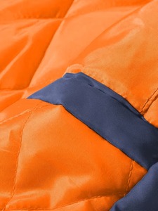 Veste bomber en satin pour homme, logo personnalisé, haute qualité, 100% polyester satiné, coupe-vent, écologique, fermeture éclair, décontractée pour l'hiver - Product Image 5