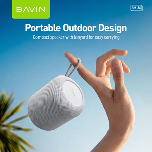 Altavoz Inalámbrico BAVIN BM36 con Iluminación RGB, BT5.3, TWS Estéreo, Batería de 1800 mAh, con Correa - Product Image 5