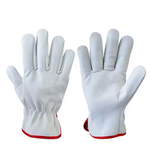 Leather <b>Driver</b> <b>Gloves</b> with Soft PU Coated Palm Waterproof & Breathable Adjustable Wristband for Auto Parts Production Gardening - Product Image 1